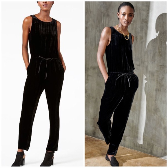 eileen fisher velvet jumpsuit